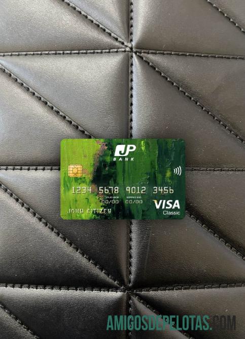 Cartão clássico Visa do Japão Post Bank Photolook Front exemplo real